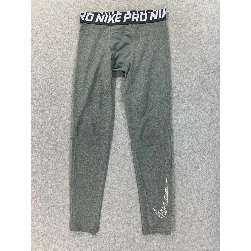 Nike Dri Fit Full Length Compression Tights Pants‎ (Girl's Medium) Silver